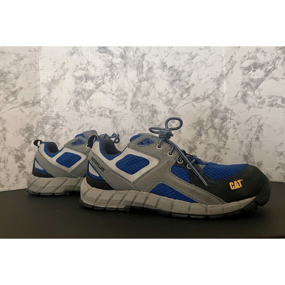 CAT Steel Toe Electrical Hazard Slip Resistant Work Shoe Mens 10 Blue/Gray Safe